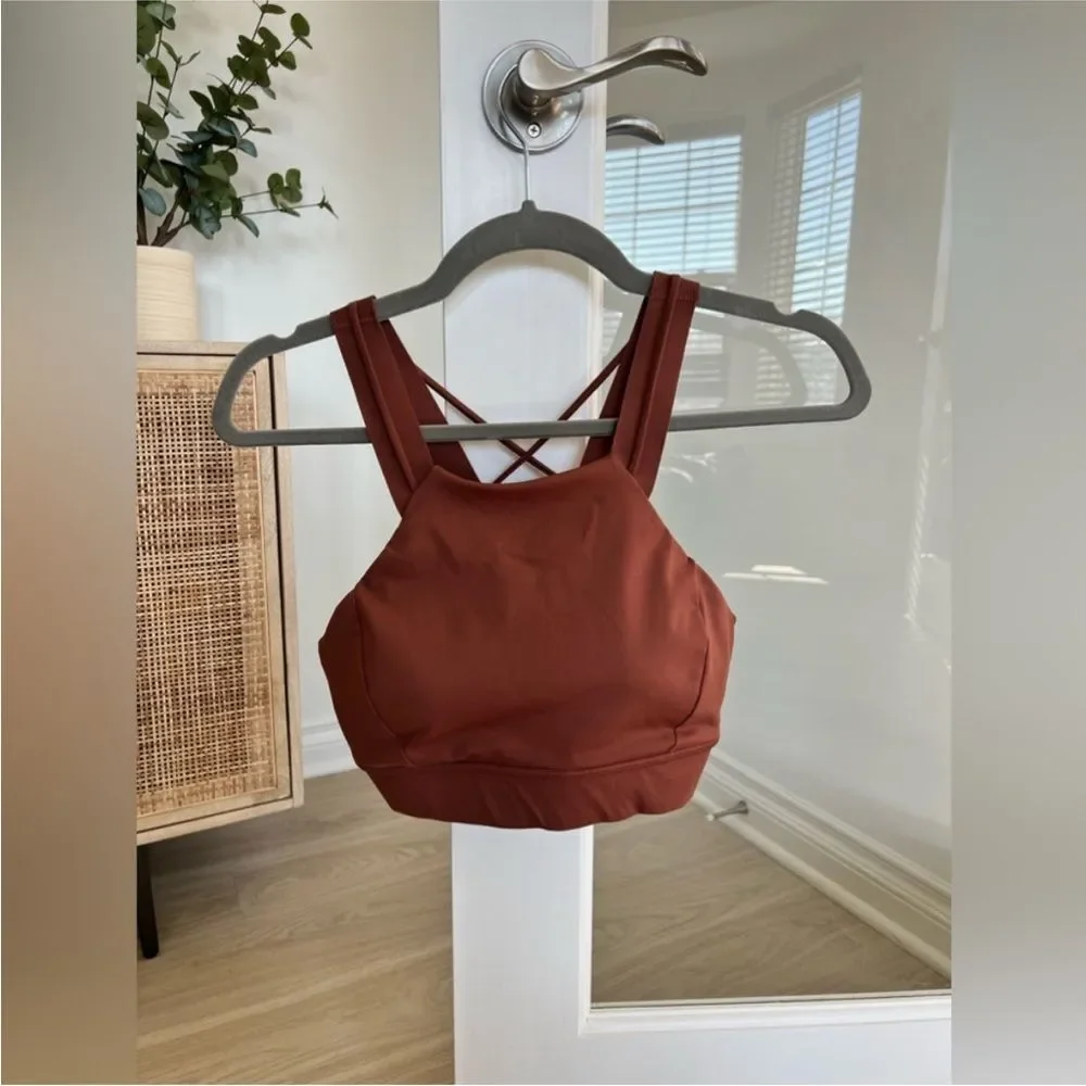 Lululemon Size 2 W2CNUS Strong at Heart Bra Medium Support Ancient Copper